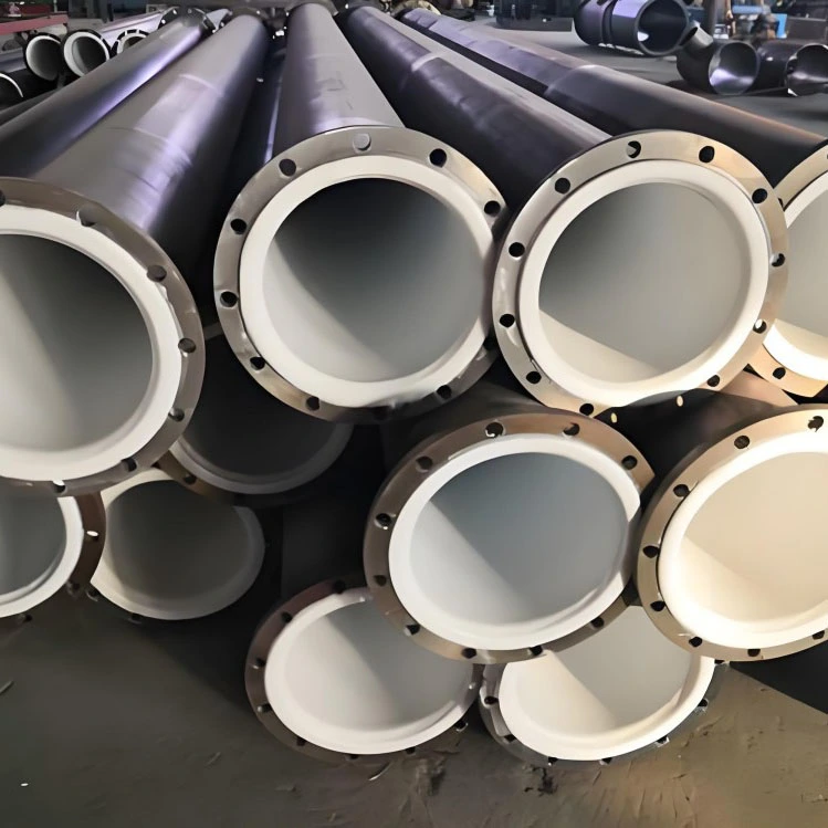 Met PTFE beklede industriële pijpleiding voor chemisch transport